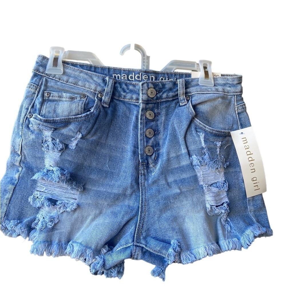 NWT Madden Girl Womens High Rise Vintage Mom Shorts - Picture 3 of 12